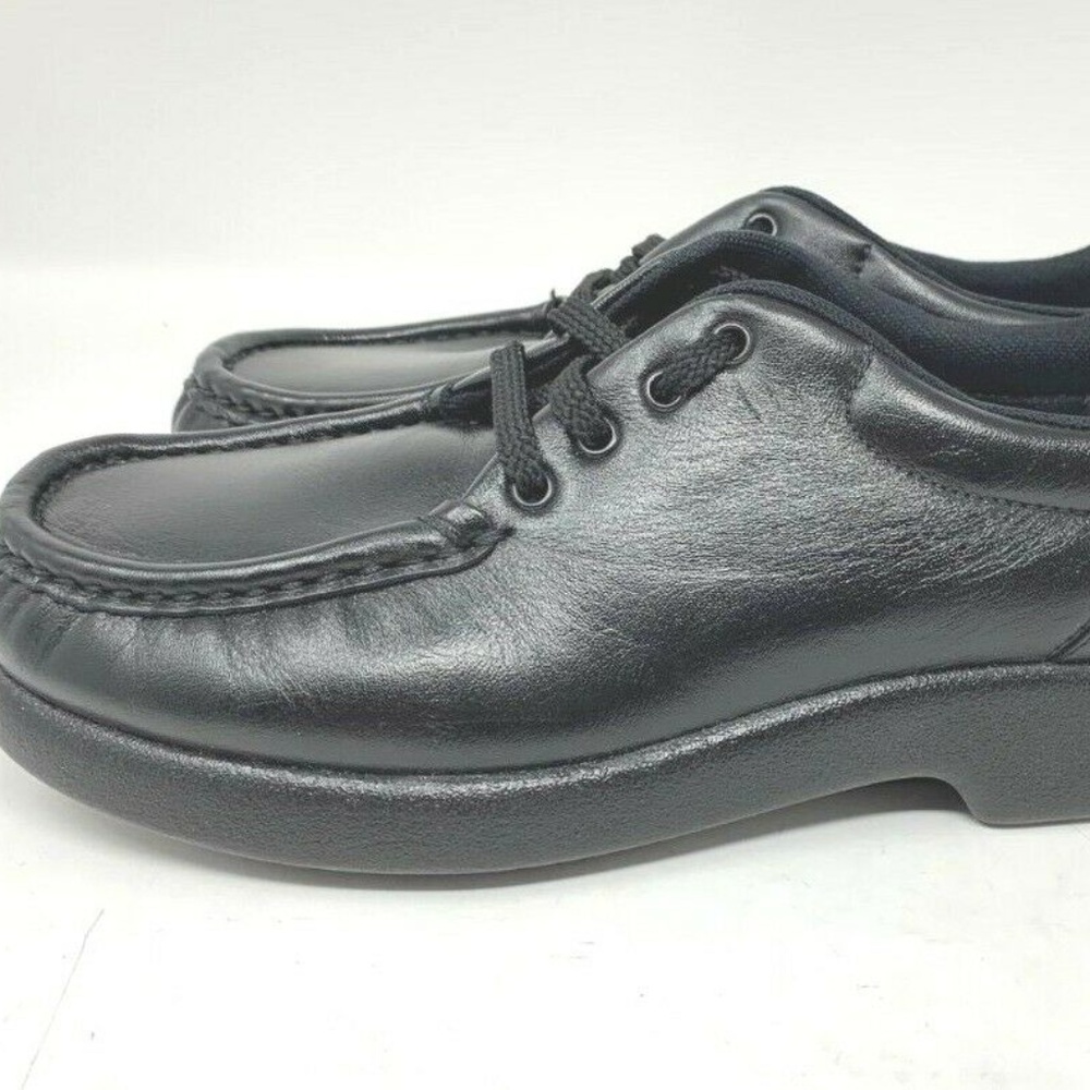 SAS Tripad Black Leather Oxfords Walking Comfort